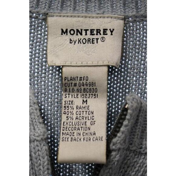 Womens M Vintage Horse Wagon‎ Sweater Cardigan by Monterey Koret Zip Western - Picture 2 of 3